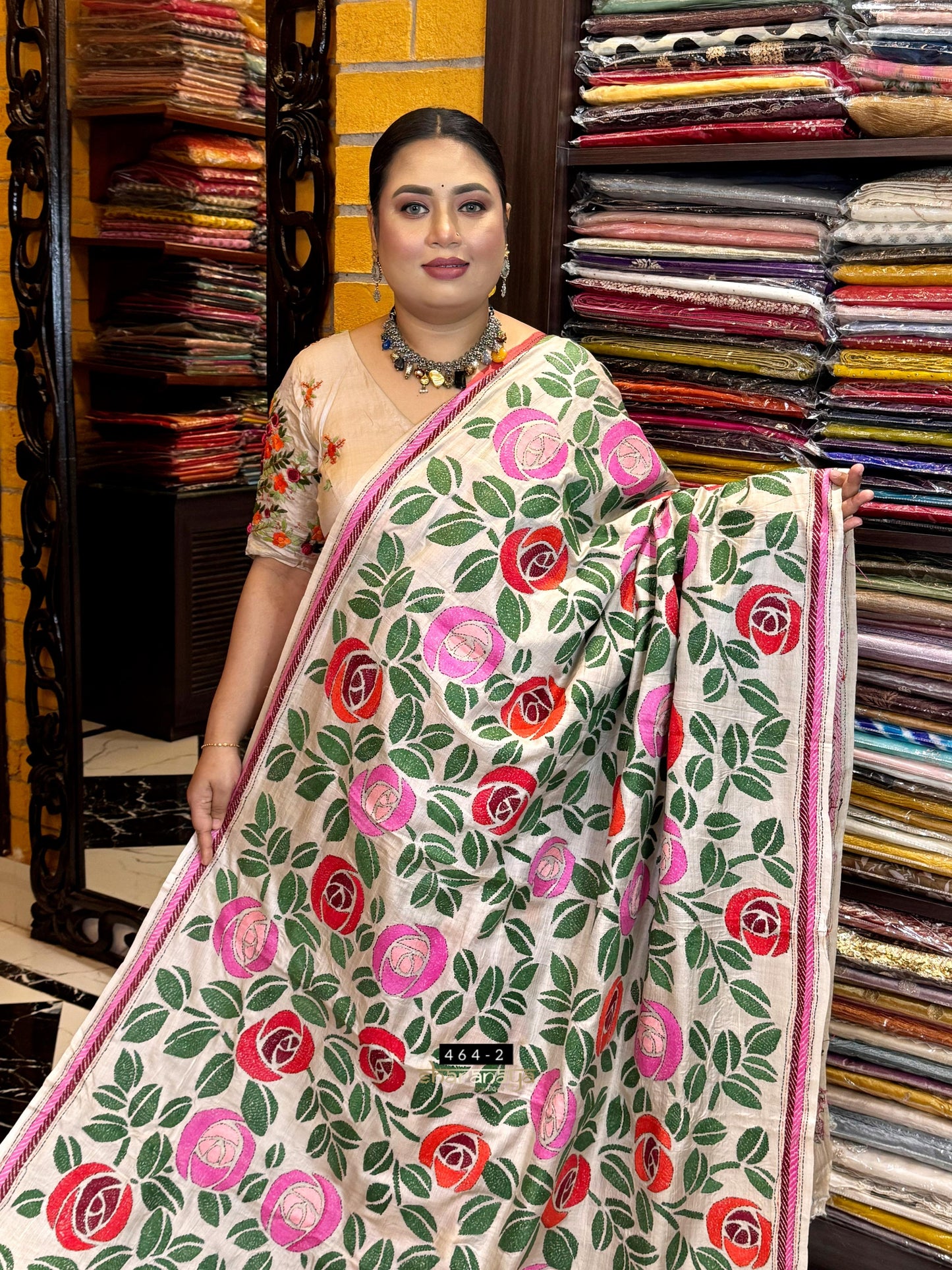 Tussar kantha