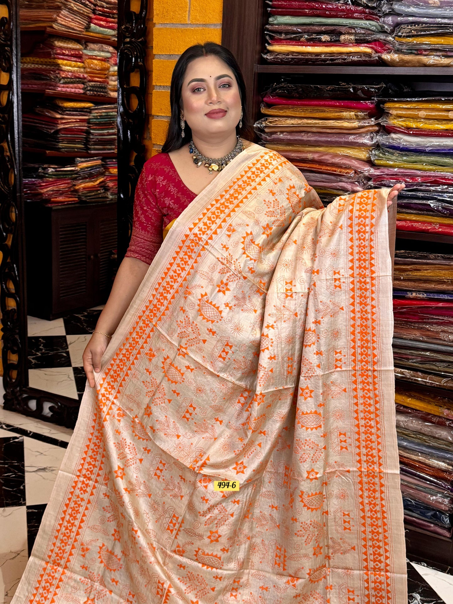 Tussar kantha